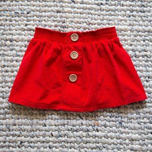 Red Corduroy Skirt - 5T